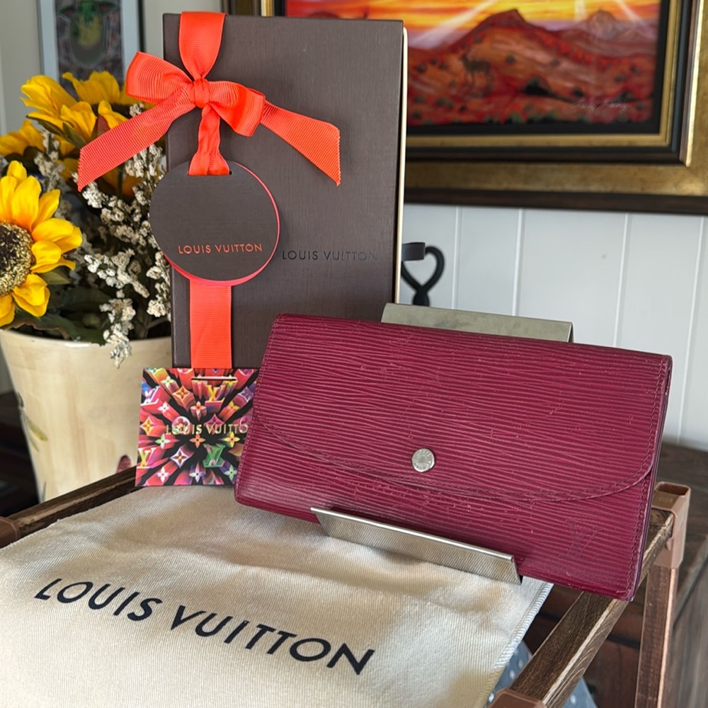 Louis Vuitton Red Epi Long Wallet